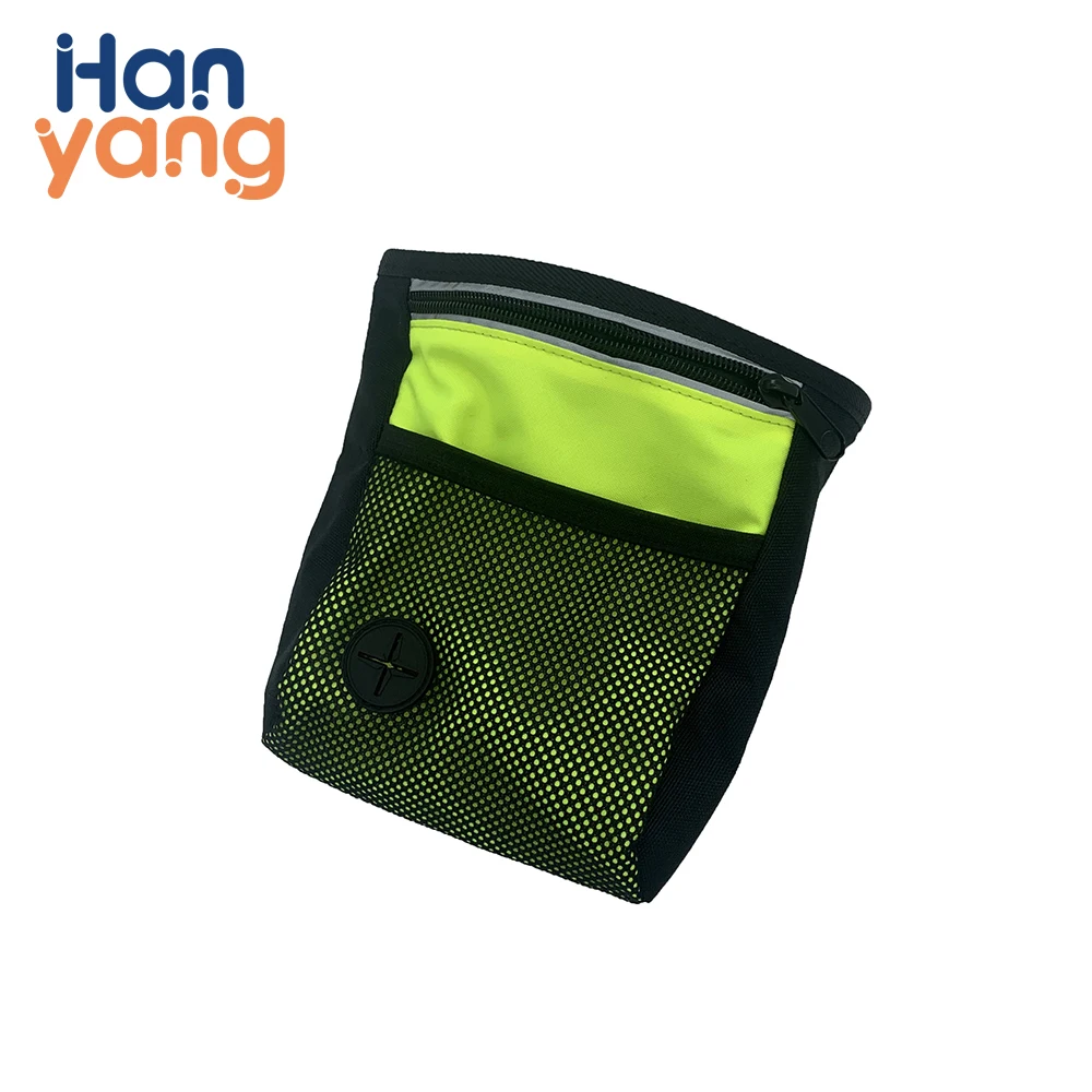 Hanyang OEM Custom waterproof fabric walking waste pet treat bag dog training pouch  perforated pet food bag with belt
