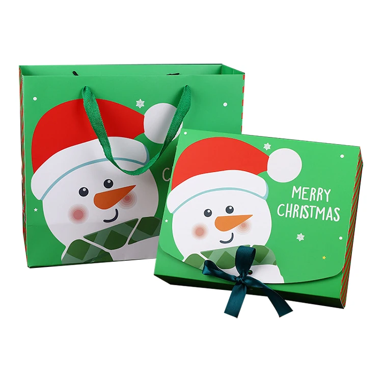 Folding Color Printing Art Paper Christmas Present Boxes For Gift