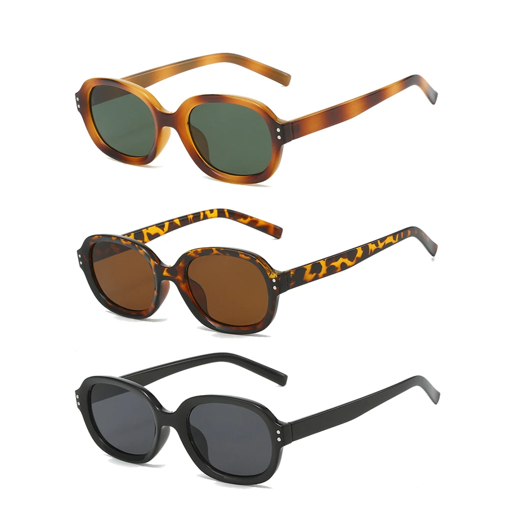 2023 new oval frame rice nail Korean sunglasses ins street photo vintage concave style net red sunglasses