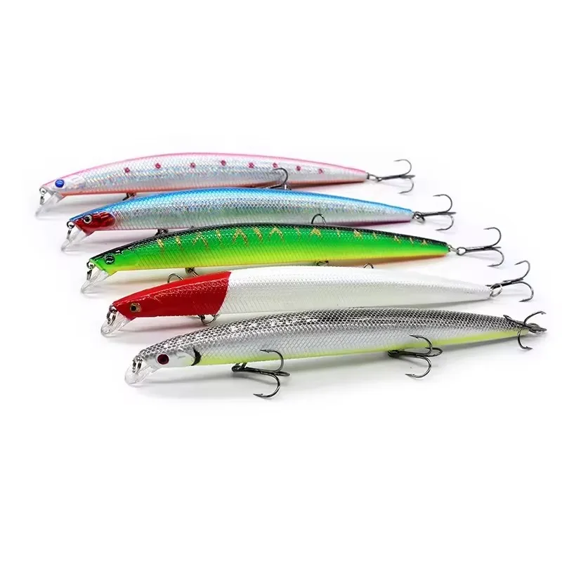 Langsheng wholesale Large fishing gear sea fishing hard bait 5 color hard minnow bait 18cm 23g hard bait fish lures