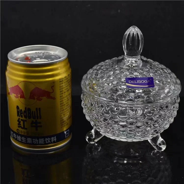 Popular Classic Designs High Quality Customized Snack/nuts Containers Glass Acrylic Candy Jar Transparent Sugar Bowl With Lid