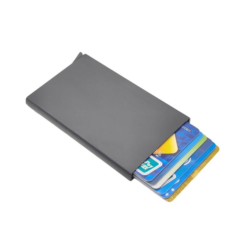 Готов к отправке, rfid Алюминиевый держатель для удостоверения личности, rfid металлический держатель для карт