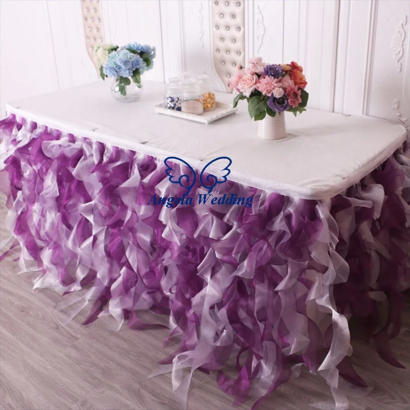 SK010R Заводская очень легкая Шампанская 14 футов длиной 75 см прямая юбка из органзы цвета слоновой кости кудрявая ива Свадебная юбка