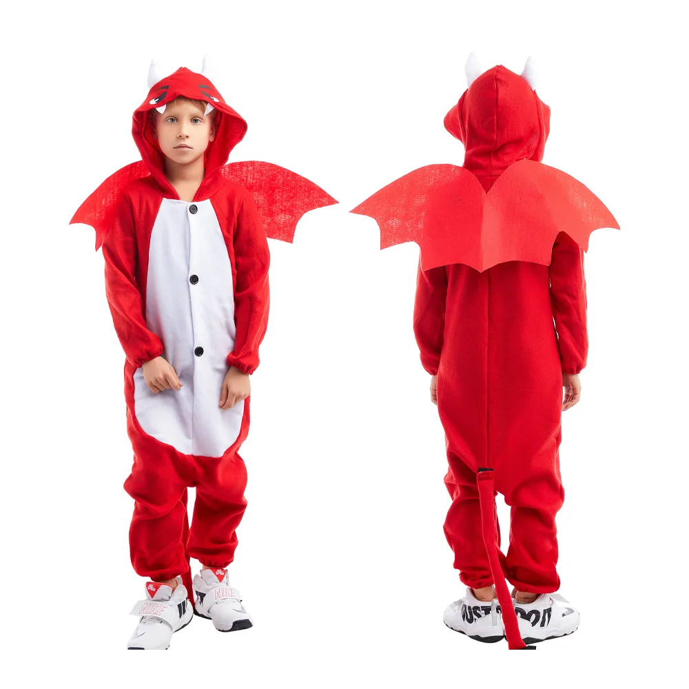 Wholesale Halloween Children Devil Cartoon Character Cos Play Costume 3 Pieces Set For Boys