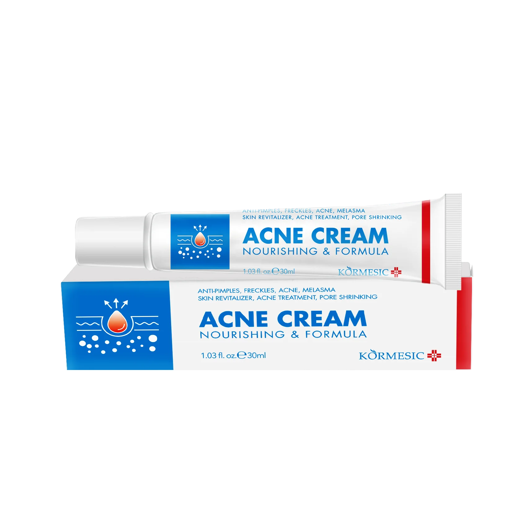 Private Label KORMESIC ACNE Cream Nourishing Formula for whitening spot Remover skin care