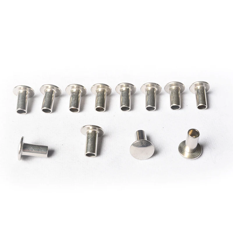 Carbon Steel Zinc Plated Semi Hollow Tubular Rivet Semi Tubular Rivet For Snap Button