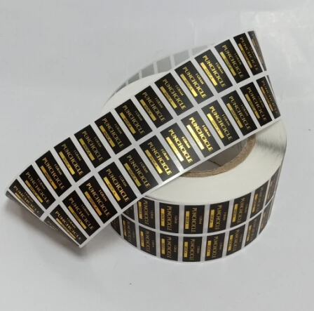 Gold foil stickers with matt finish roll labels logo decal