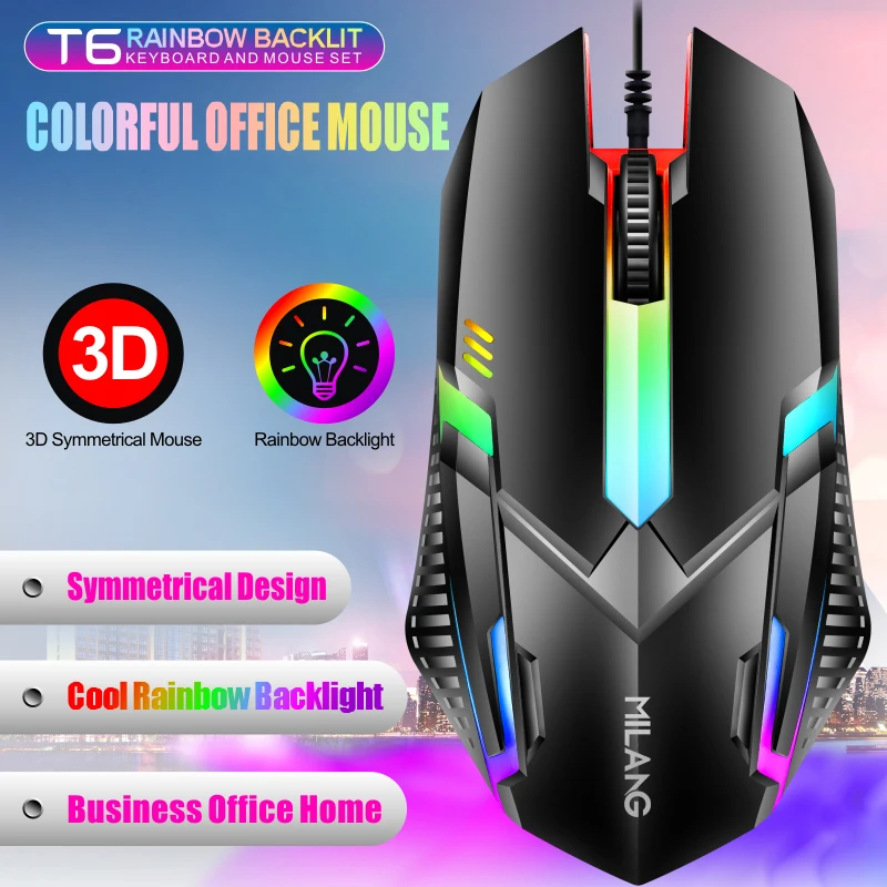 Latest Wired gaming keyboards mouse combos led backlit keyboard and mouse combo