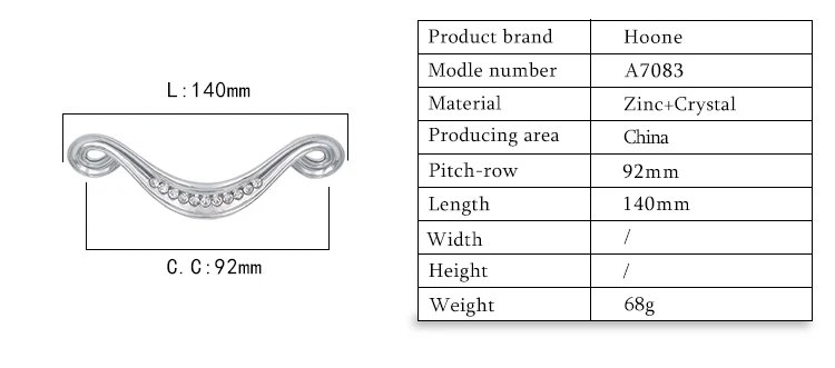 Hoone Crystal Mermaid Pull Handles Wardrobe Handles Zinc Alloy Fancy New Cabinet Handles Door Pull Handles