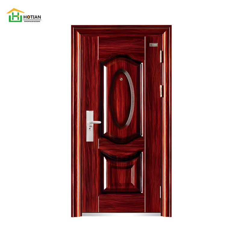 Hotian Popular Decorative House Front Exterior Modern Design Security Steel Door