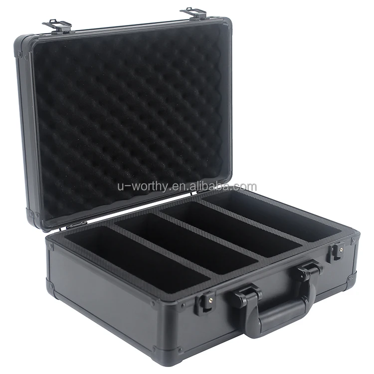 Ningbo Factory 4 Row Custom Aluminum Graded Card Storage Carrying Case for PSA, BGS, CGC, SGC