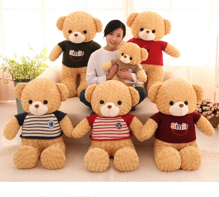 OEM ODM custom sublimation teddy bear clothes plush toy t stuffed animals for valentines shirt wholesale valentines teddy bear