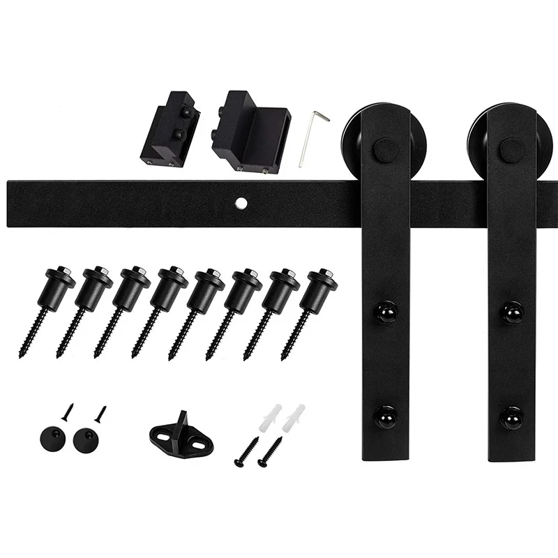 Side Mounted Heavy Duty Barn Wood Door Sliding Roller Kit