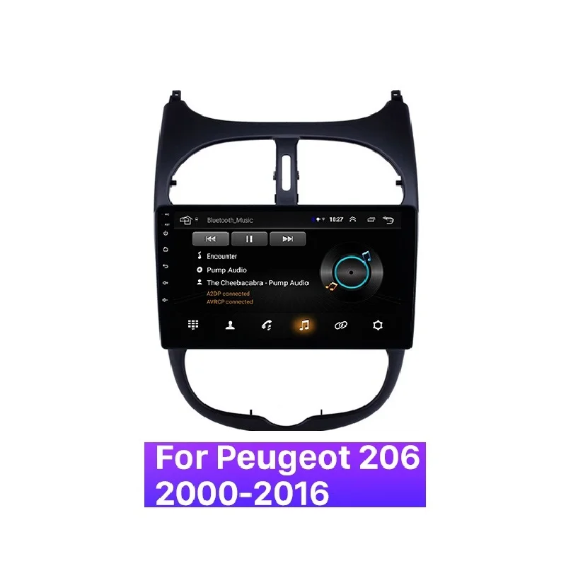 9-дюймовый DVD GPS стерео 2 Din Android 9 1 радио в машине для Peugeot 206 navegacion авто navigare gps с поддержкой Wi-Fi Зеркало