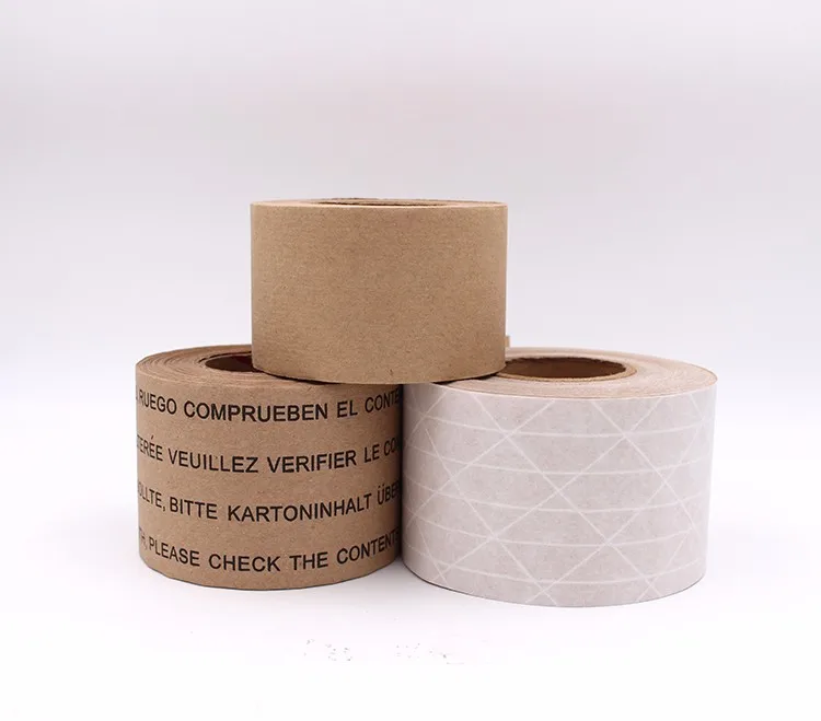 Writable Water Activated Fiberglass  Reinforced Kraft Paper Gummed Tape