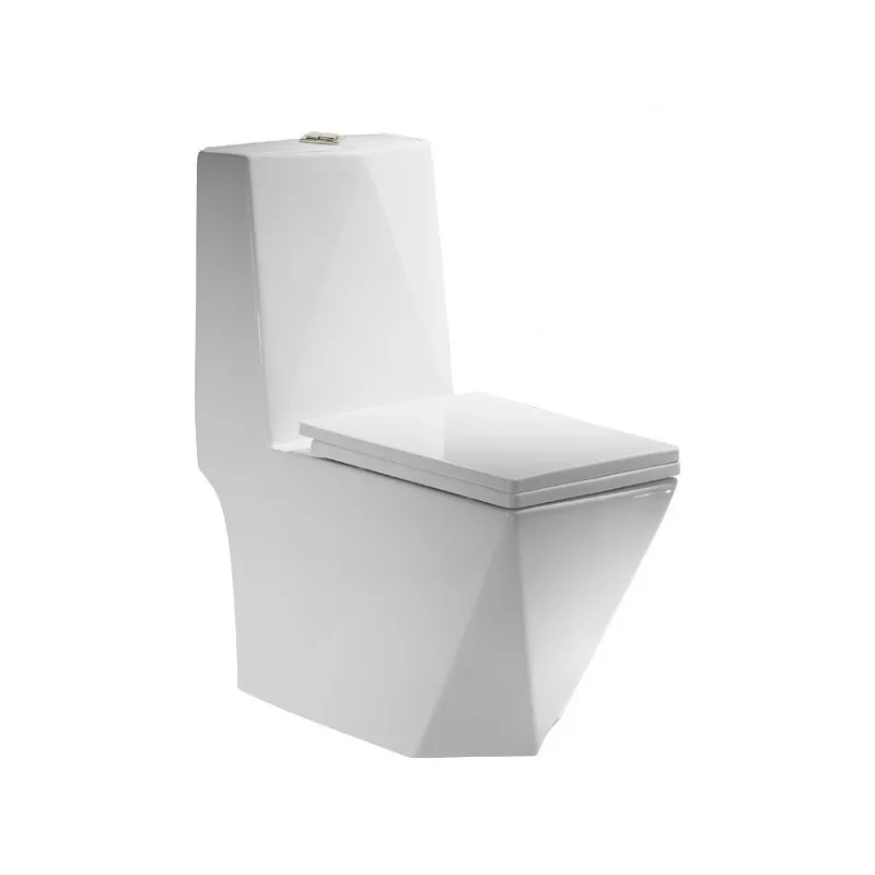 Factory direct wholesale toilet household toilet clean glazed super swirl siphon color diamond integrated toilet