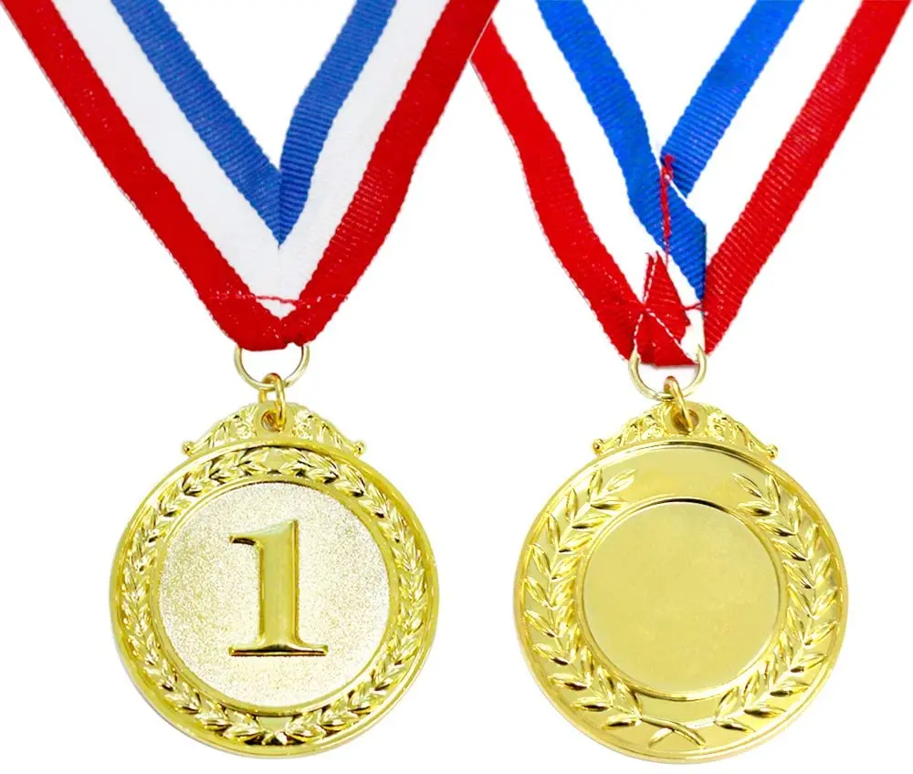 Wholesale Customized Metal Sports Medals Cheap High Quality Gold Silver Medal With Ribbon