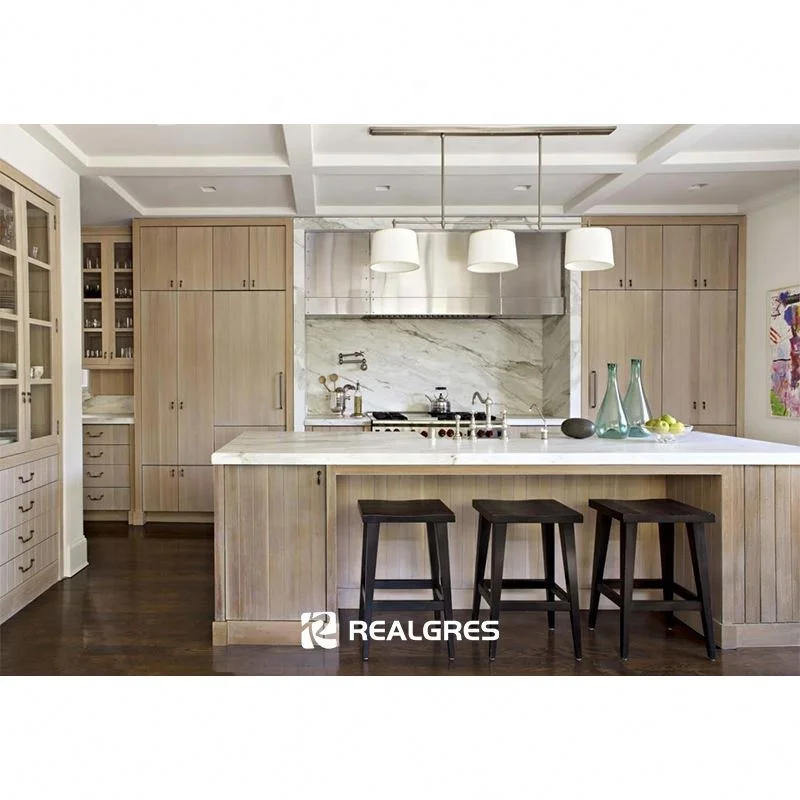 Realgres Italian Smart Traditional Oak Wood Commercial Restaurant Kitchen Cabinets Manufacturers