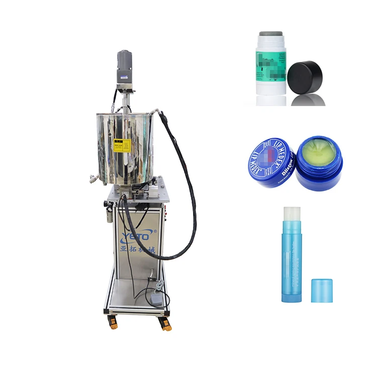 Customized 5-200ml filling range cosmetic cream deodorant stick lip balm hot filling machine