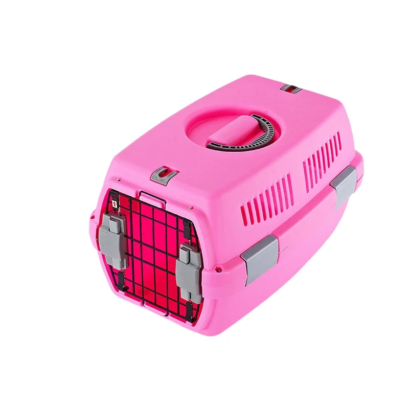 Classic Plastic Pet Carrier Box for Cats Large Capacity Airline-approved Pet Carrier for Travel