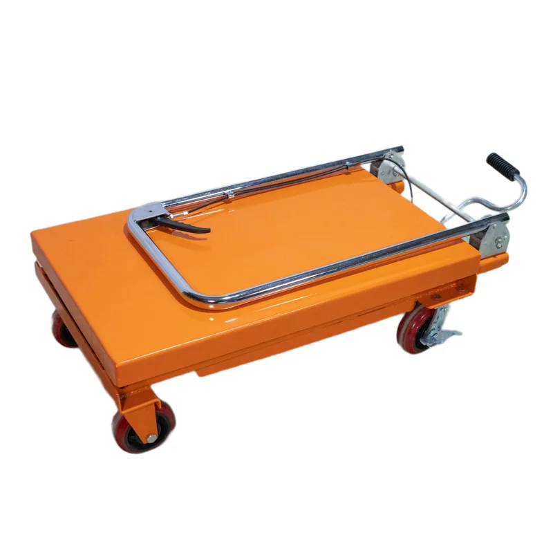 Movable platform hydraulic lift manual 500kg capacity 1.3m lifting height
