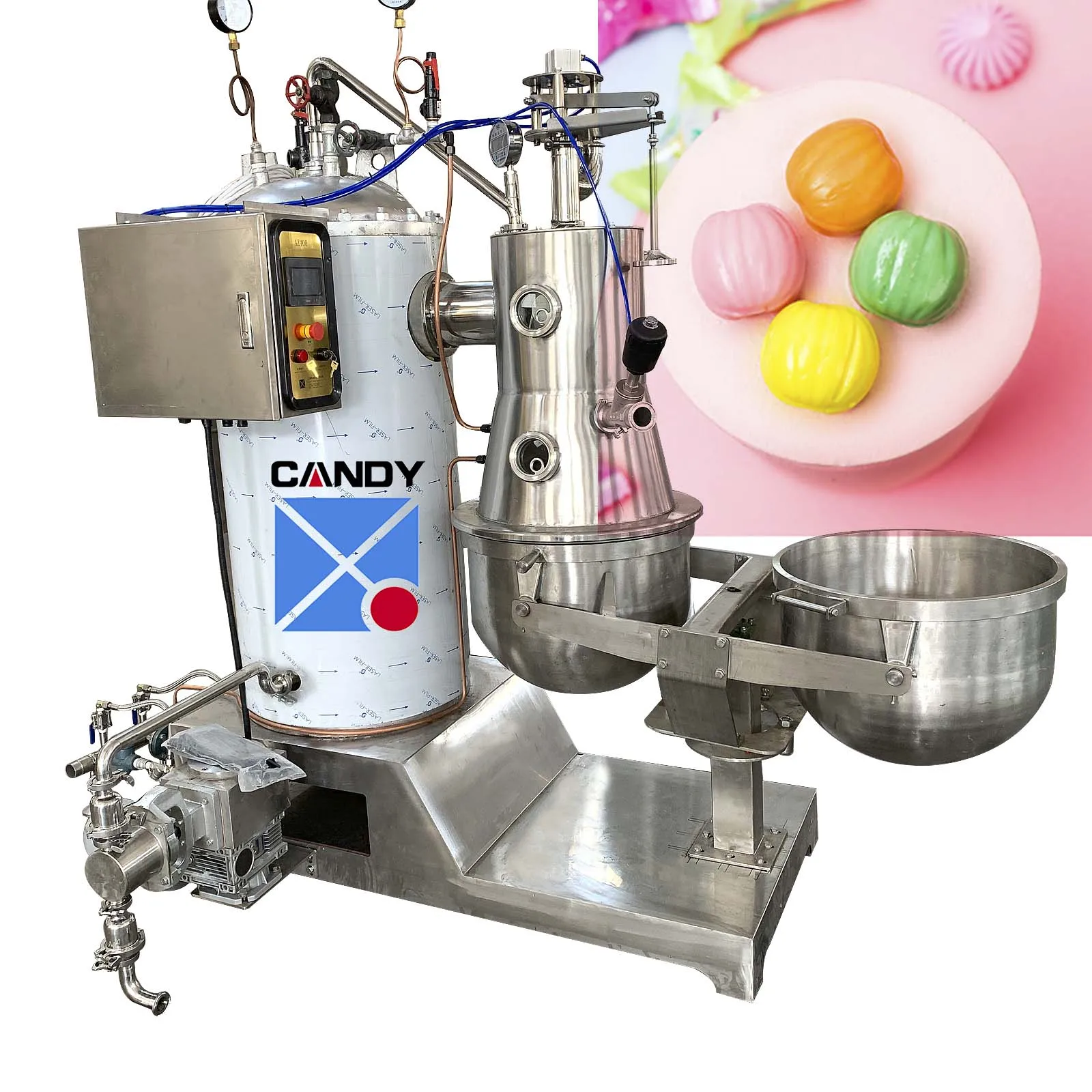 Hard candy lollipop production line die forming candy making machine batch type candy vacuum cooker cooking equipment