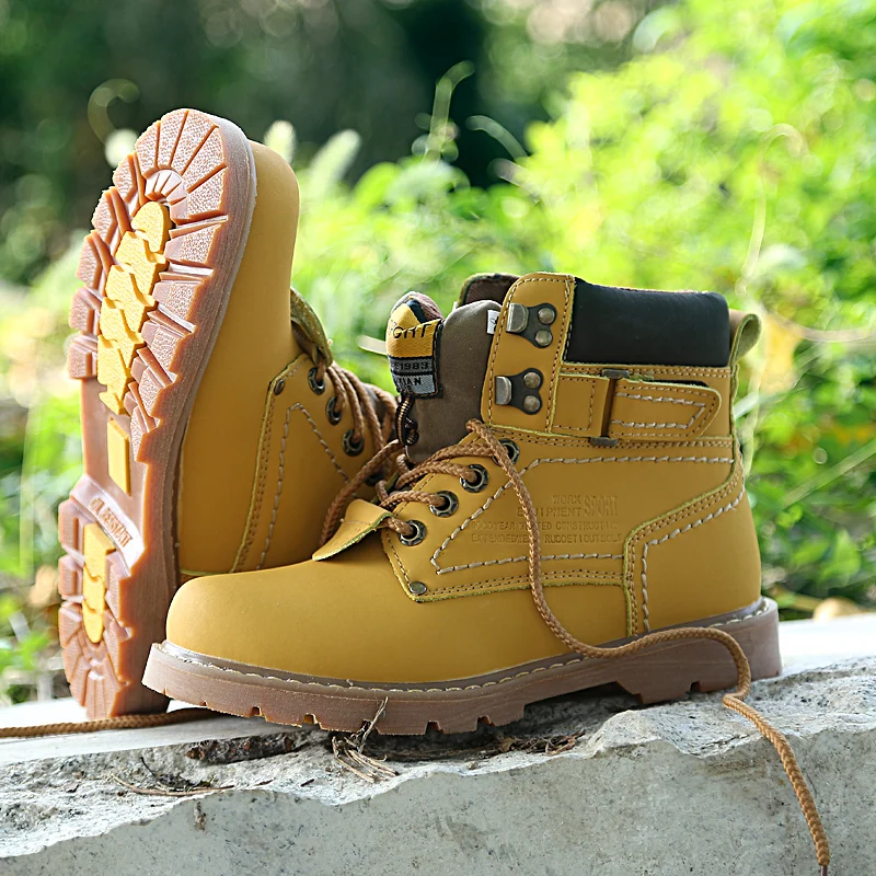  Мужские рабочие ботинки в винтажном стиле; Теплые сапоги из натуральной кожи