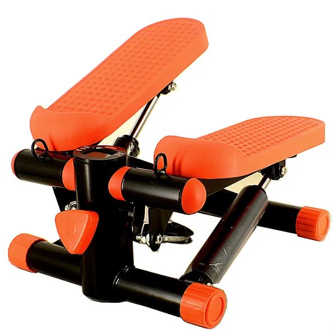 Portable Climber Stair Stepper Waist Fitness Twister Step Machine with LCD Monitor Resistance Bands and Floor Mat