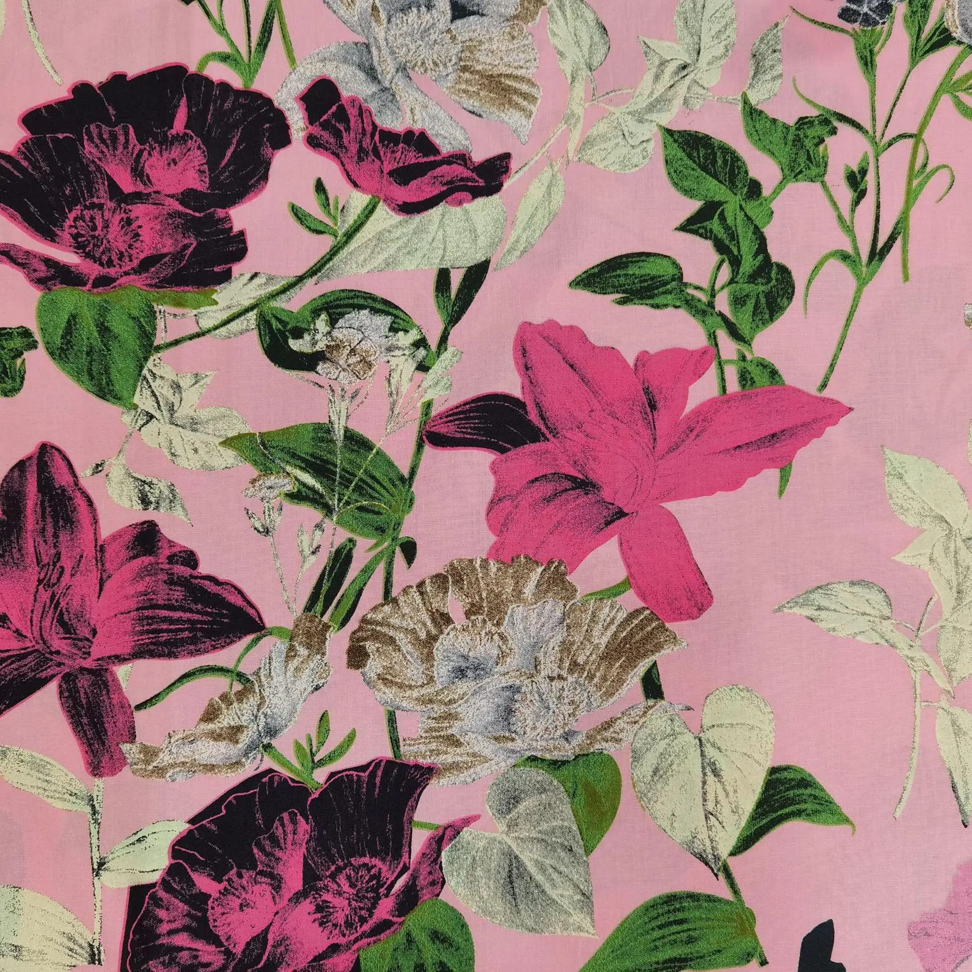 Hot sale 2021 New Hawaiian tropical leaves 100% cotton print fabric cotton poplin for shirt