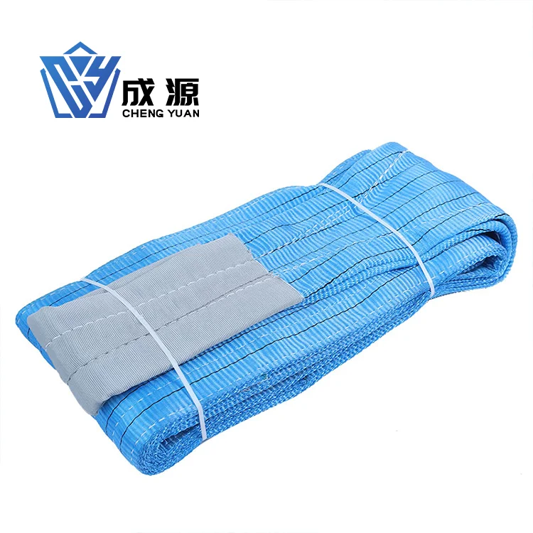 Hot sell lifting polyester flat webbing belt webbing sling 3 Tons Polyester Webbing Belt Sling