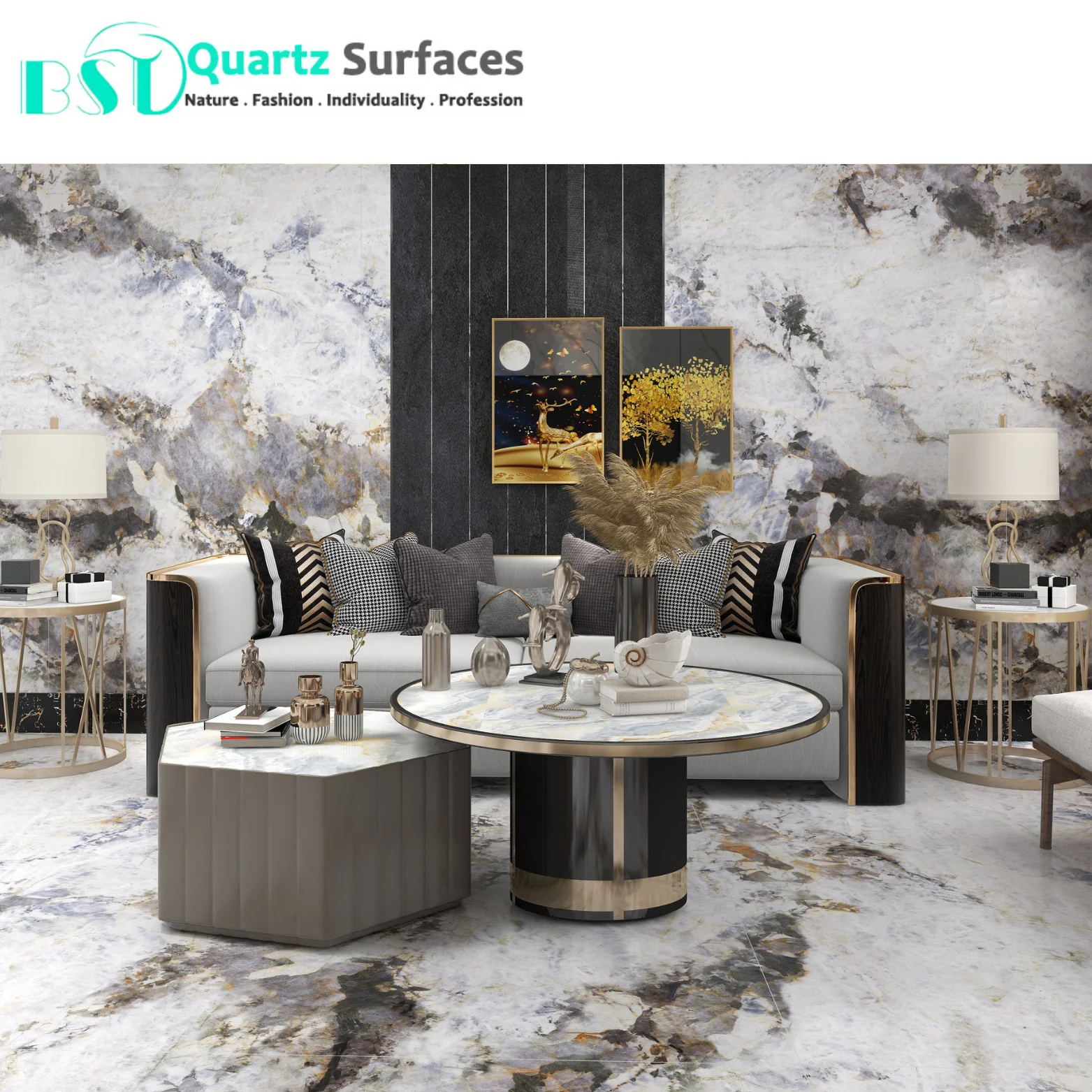 Плитка настенная керамическая плитка из спеченного камня гостиничный фарфор из серого золота Смешанная Роскошная современная Европейская белая внутренняя стена BST глянец