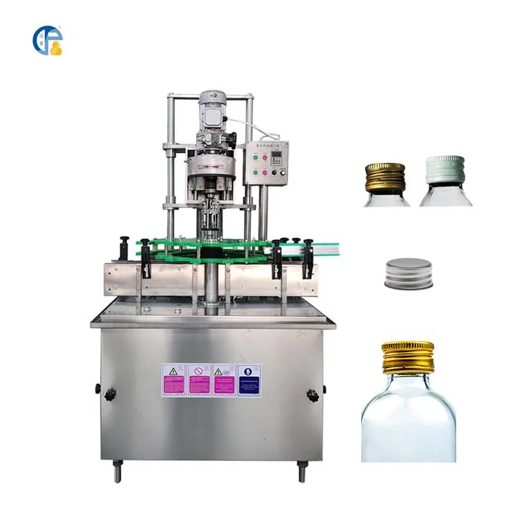 Shrink Pack Automatic Pilfer Proof Cover Liquor Glass Wine Bottles ROPP Aluminum Capping Sealing Screw Locking Capping Machine