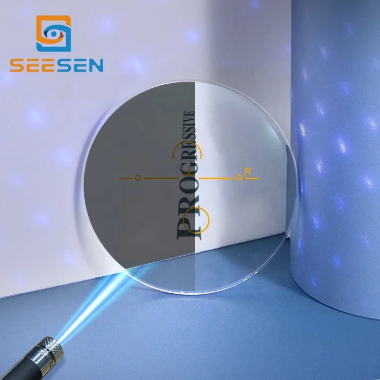 Bifocal Lenses 1.56/1.61/1.59 PC Photochromic Photogrey Blue Cut Blue Cut RT/FT Progressive Trail Lenses