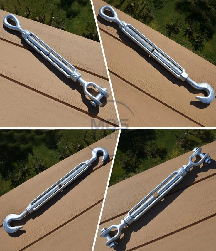 Forged steel HDG galvanized surface open body turnbuckle