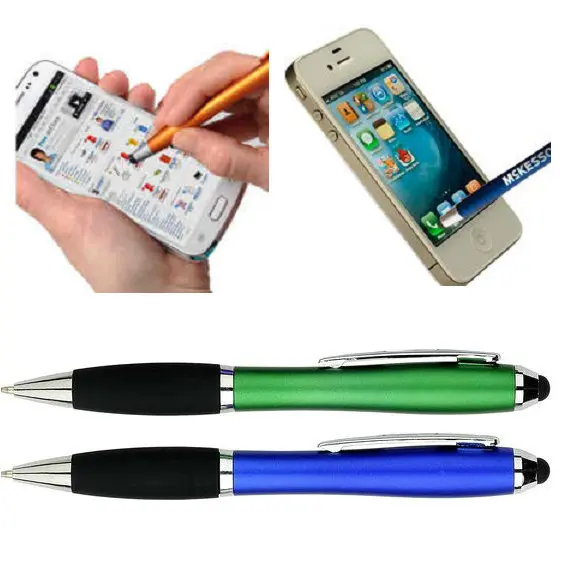 Promotional Free Custom LOGO Ballpoint Pens 2 in 1 Tablet Stylus Pen Touch Screen Pen for iPhone iPad