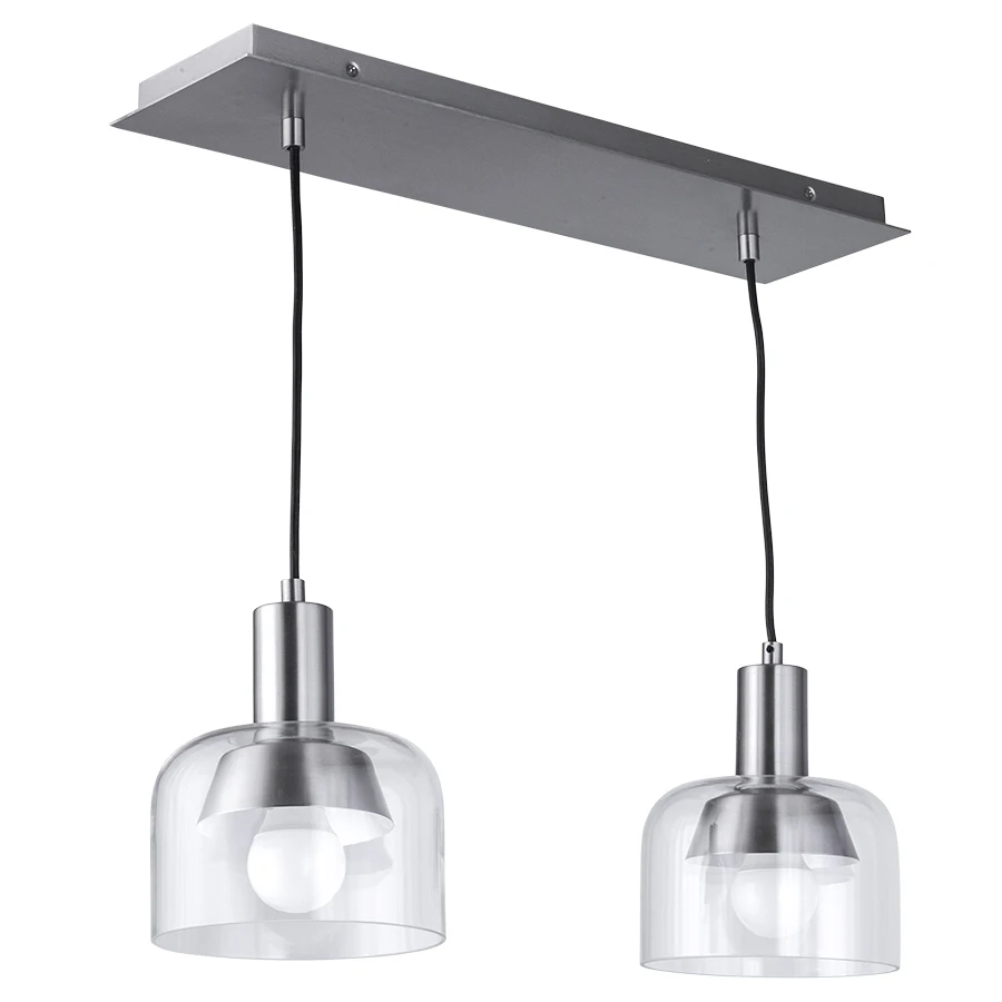 UL CUL Listed Brushed Nickel Hotel Kitchen Island Glass Pendant Lamp C20184