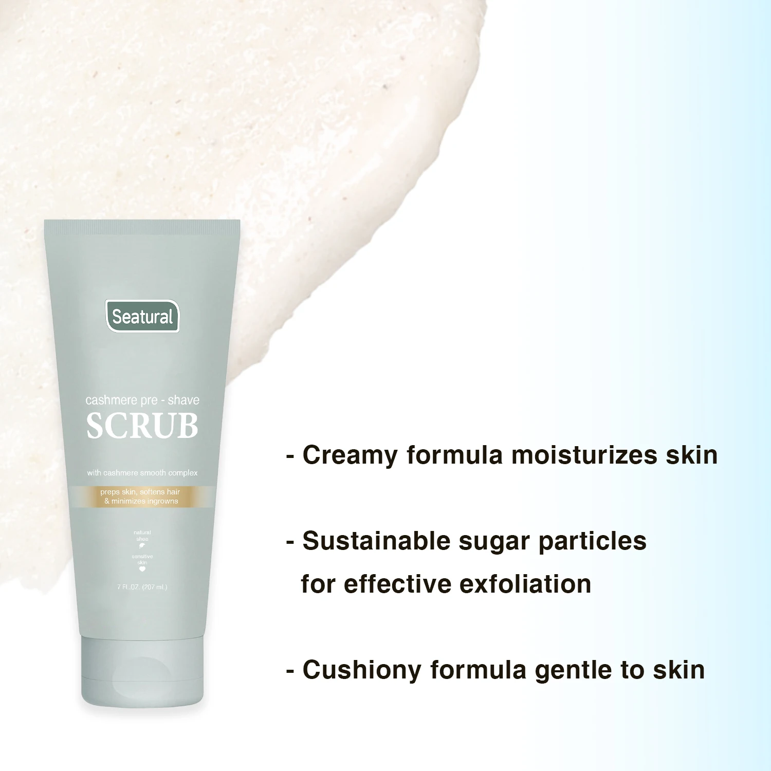 Private Label Organic Vanilla Scented Pre-Shave Scrub Exfoliating Body Scrub Essentials for Soft, Smooth