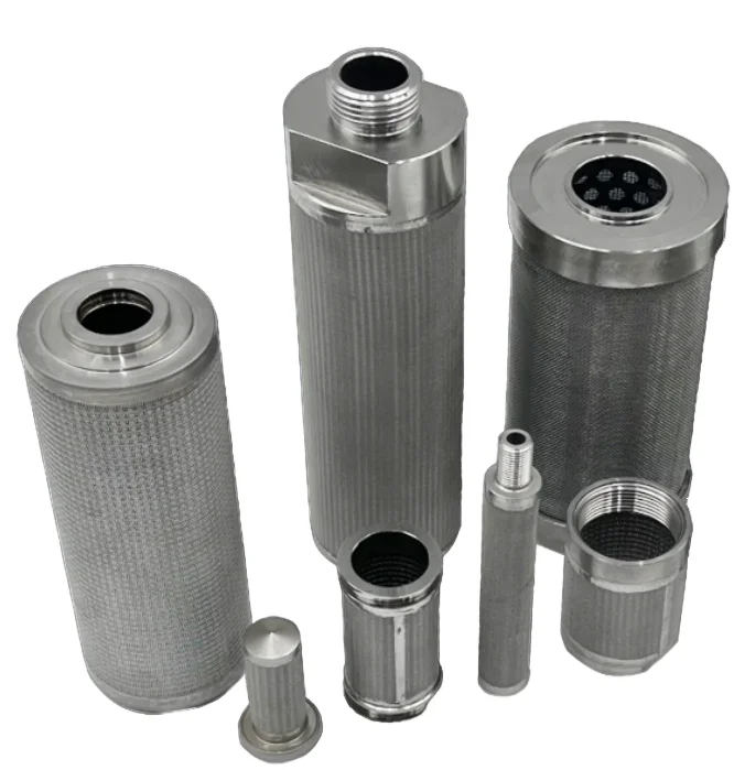 Customized Stainless Steel 304 Sintered Mesh Filter Element Low Pressure Line Gap Cartridge Screen for Machine Oil Filter