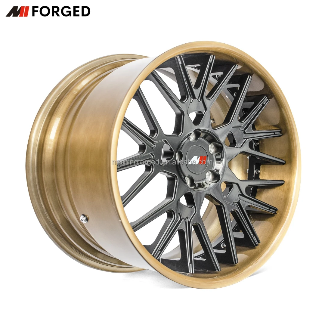 MN 19 20 21 22 Inch 5x130 5x112 5x120 Custom 2 Piece Concave Design Bronze Forged Wheels For BMW Mercedes Benz Porsche Rims