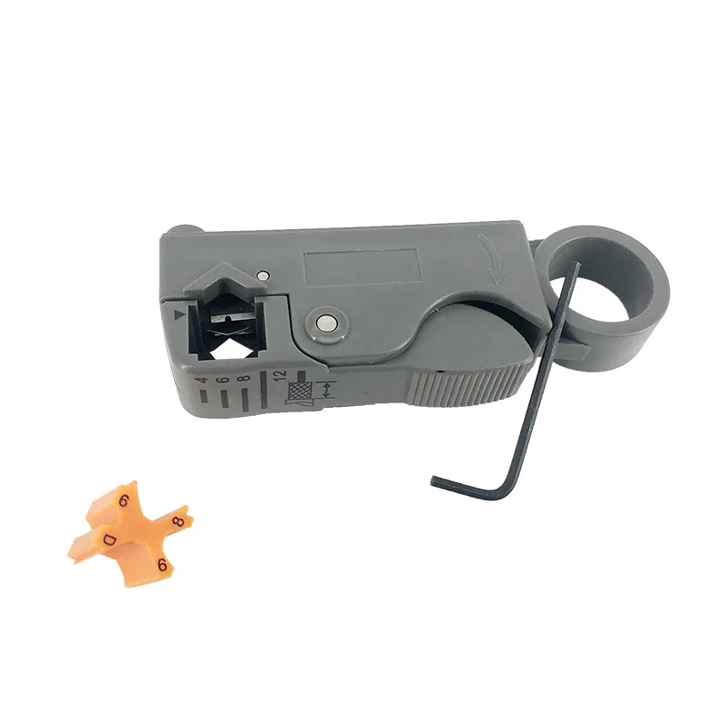 RG59 RG58 RG6 with Double Blades Mini Wire Stripper New Rotary Coaxial Cable Stripper