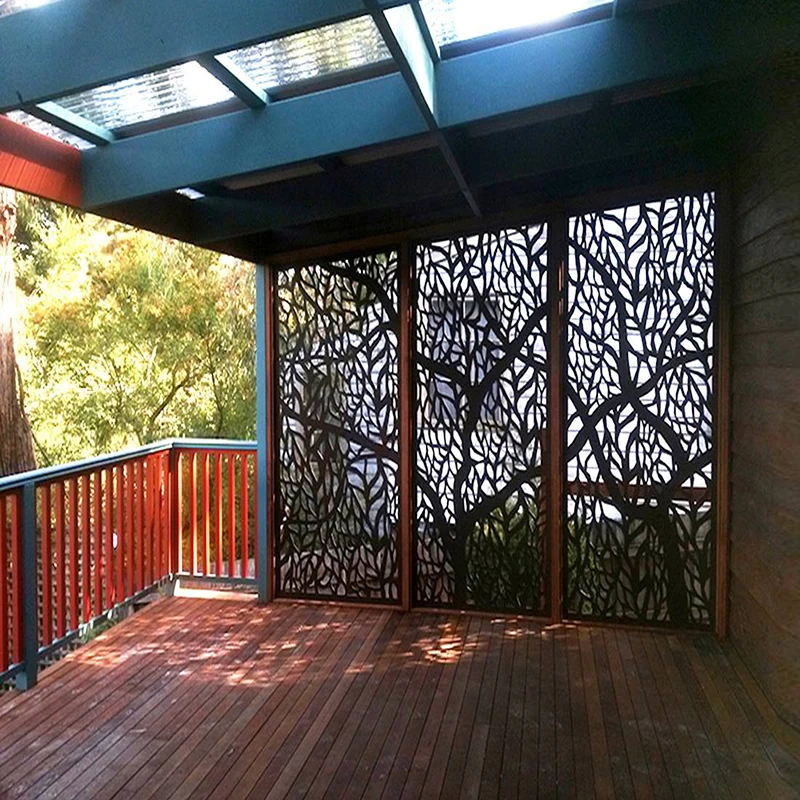 Декоративные садовые панели алюминиевый забор стена садовый ворота экран конфиденциальности стальной Corten
