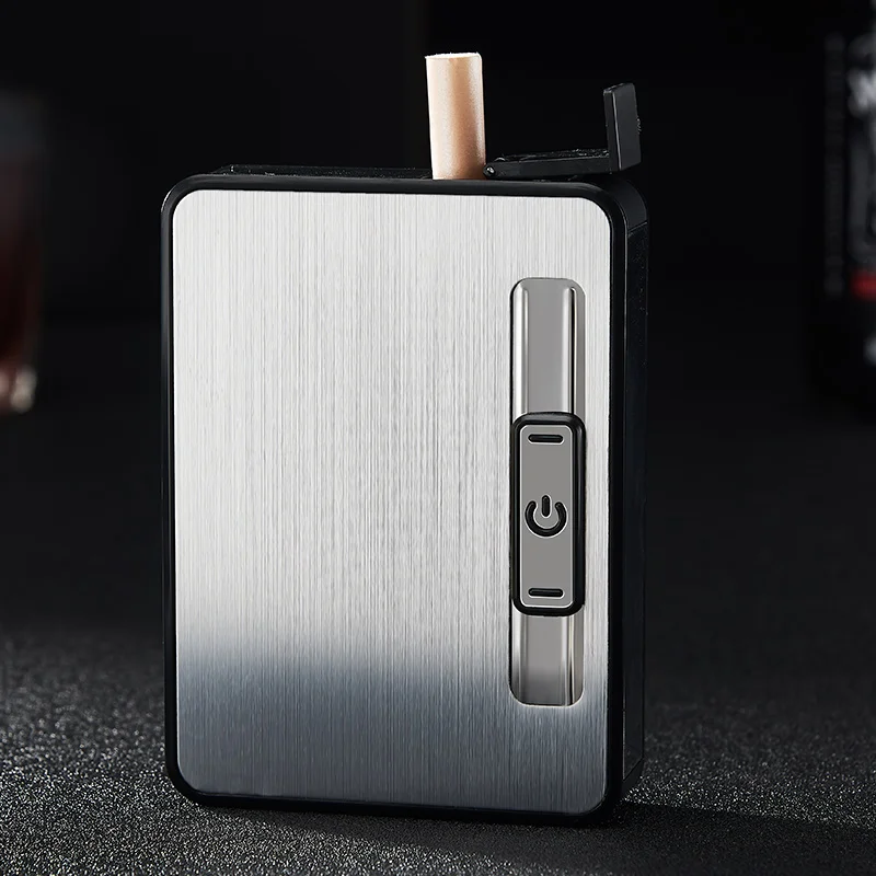 Cigarette case with USB Lighter Built-in Heat Coil Is Smoking Accessories