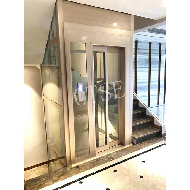 
Low Noise Residential Home Villa Lift Elevator Panoramic Glass Elevator Residential House Lift Mini Lift 