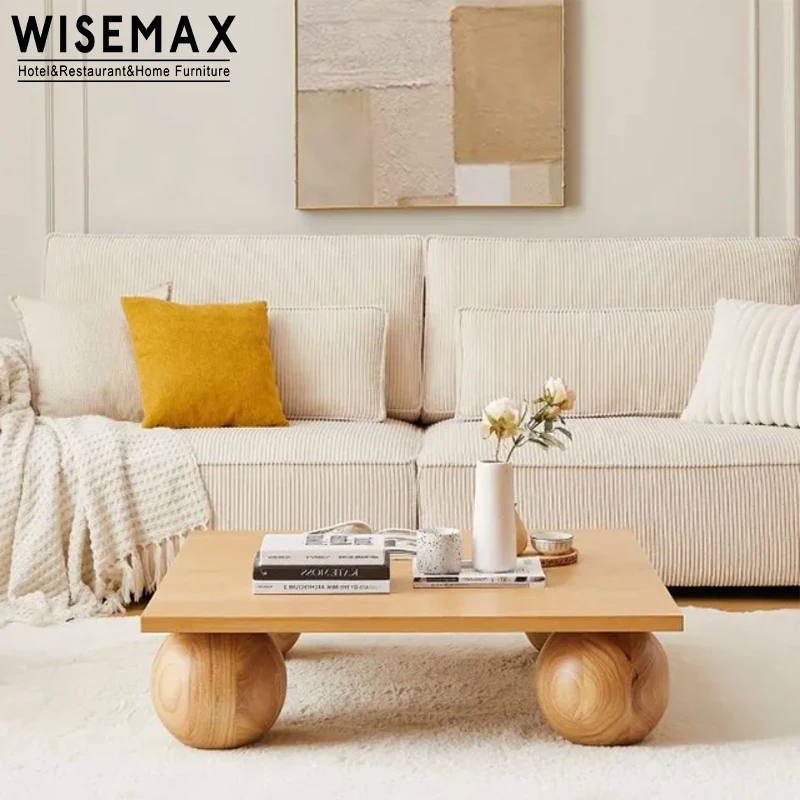 WISEMAX мебель японская простая для гостиной квадратный натуральный дубовый орех чайный столик деревянный журнальный виллы