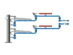 low temperature stainless steel bottom LNG Loading Arm with swivel joint spring balance Design Supplier For filling  LNG Plant