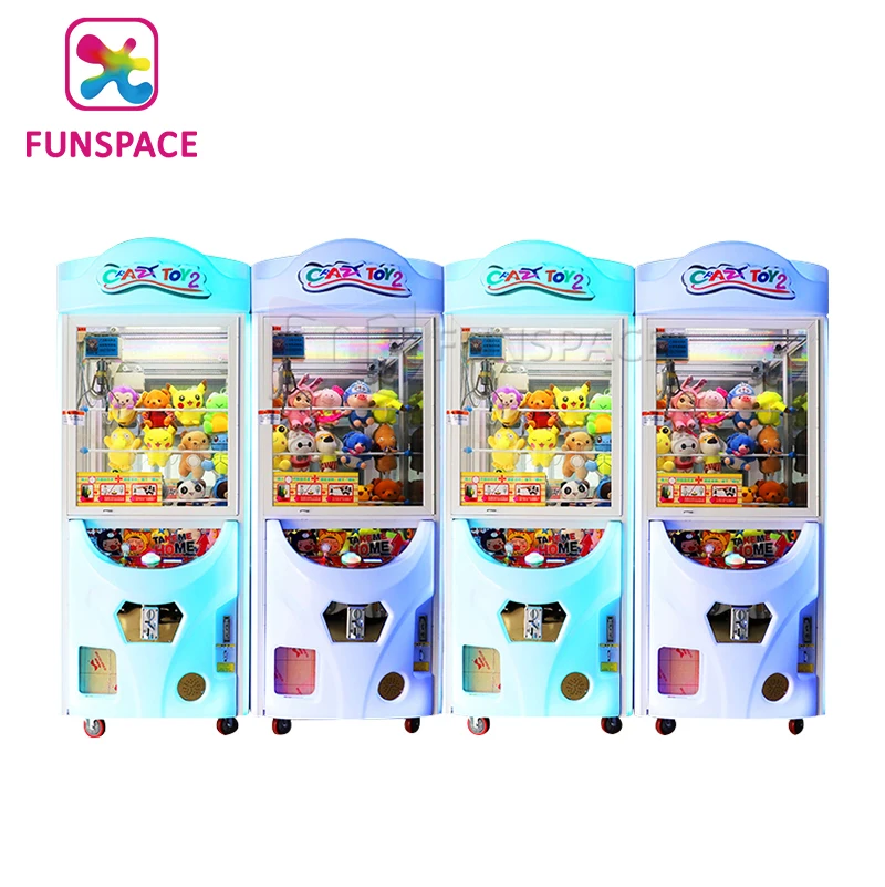 Coin Operated Game Machine Crazy Claw Toy 2 Doll Machine for Children Recreation Center