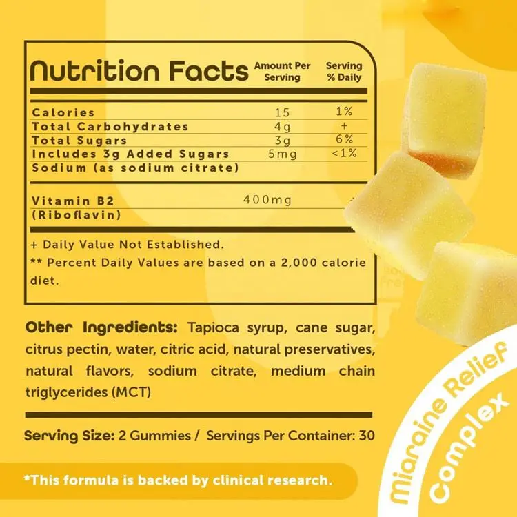 Wholesale OEM Vegan Vitamin B2 Gummies Riboflavin ( b2) 400mg Gummy Immunity Booster