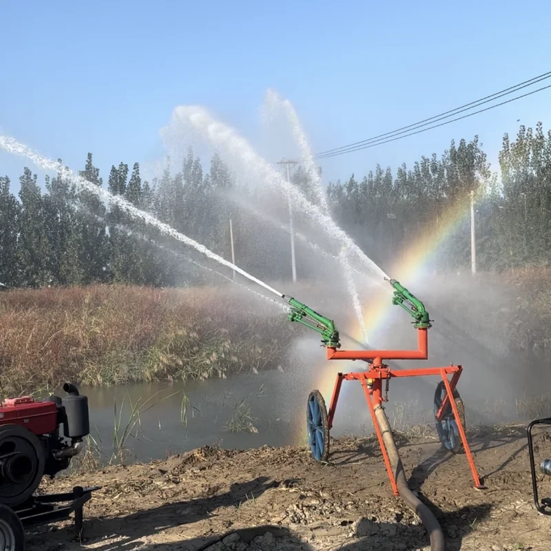 New Irrigation System Sprinkler Rain Gun Long-Range Large-Area Automatic Sprinkler Turbine Spray Gun Rocker Arm Spray Gun