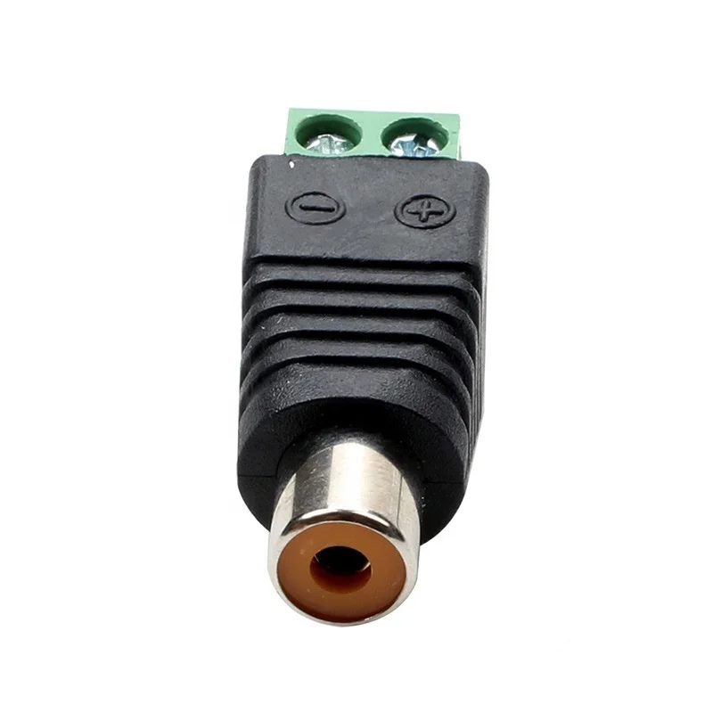 High quality AV Female terminals Plug CCTV System Screw type RCA Female Connector