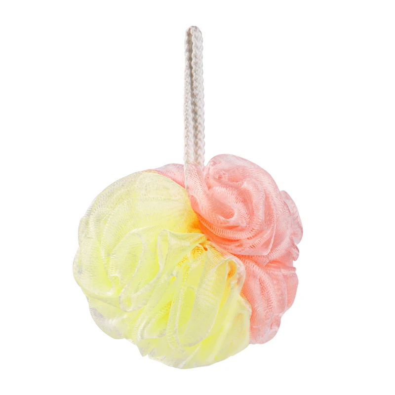 Eco friendly natural flower bath shower ball sponge body loofah mesh bath ball sponge